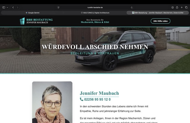Startseite von BBH Bestattung in der Rureifel